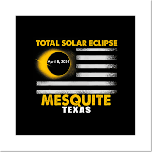 Mesquite Texas Total Solar Eclipse 2024 Posters and Art